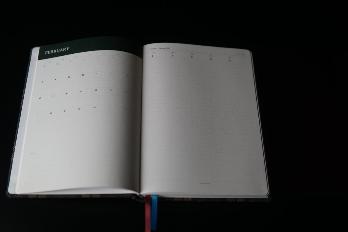 B5 Annual Planner 2027 — Fox Brothers wool cover