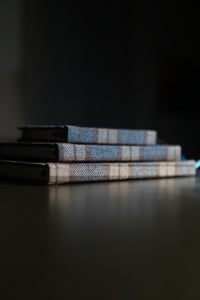 Serpentin Studio notebooks — A6, A5, B5 formats in Fox Brothers wool